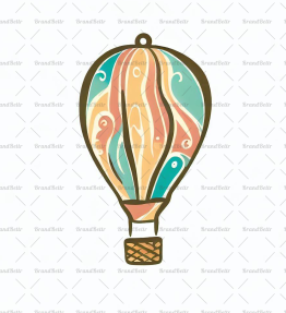 Verspielter Heißluftballon